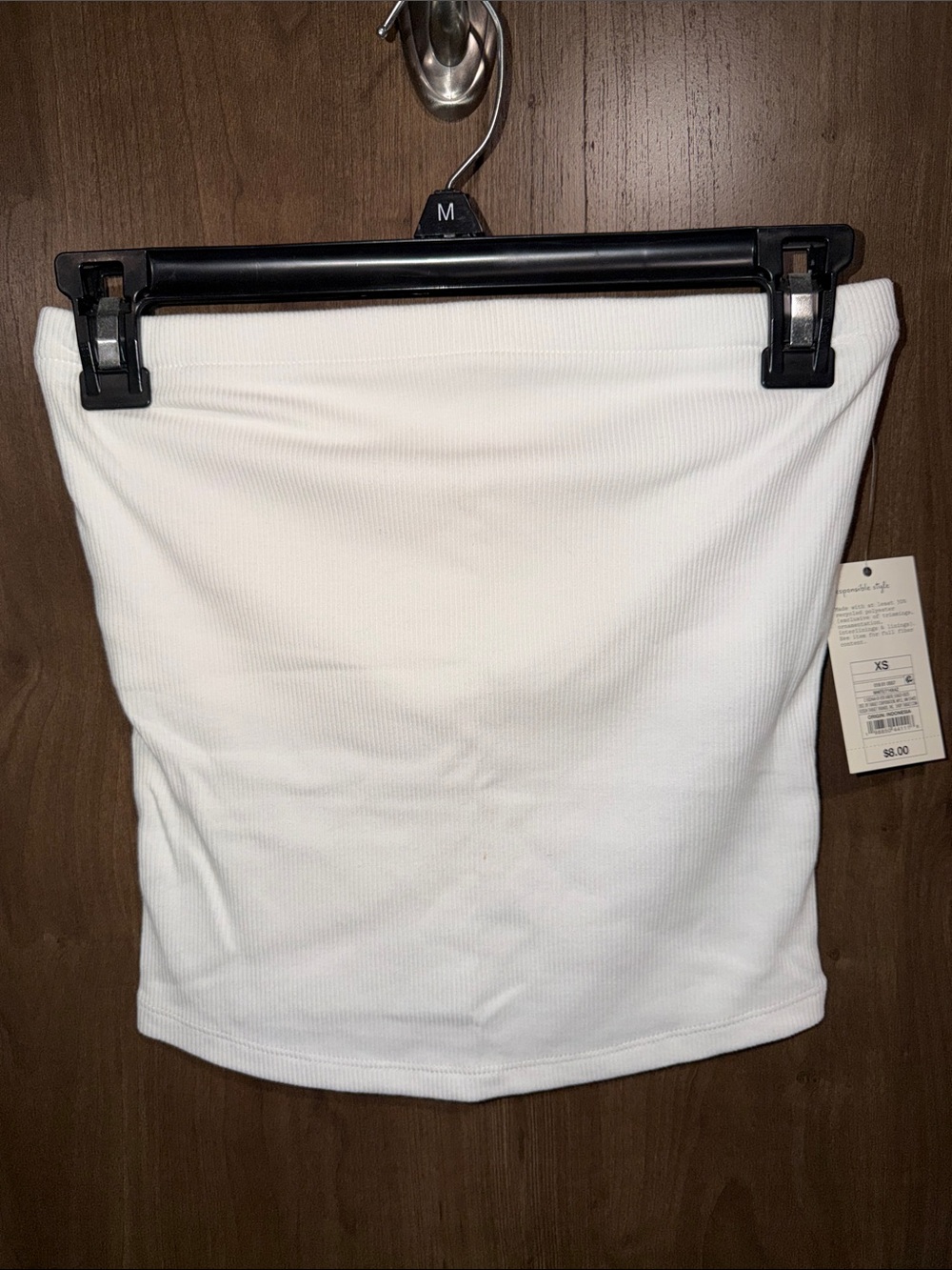 BNWT A New Day Women’s White Ribbed Tube Shirt